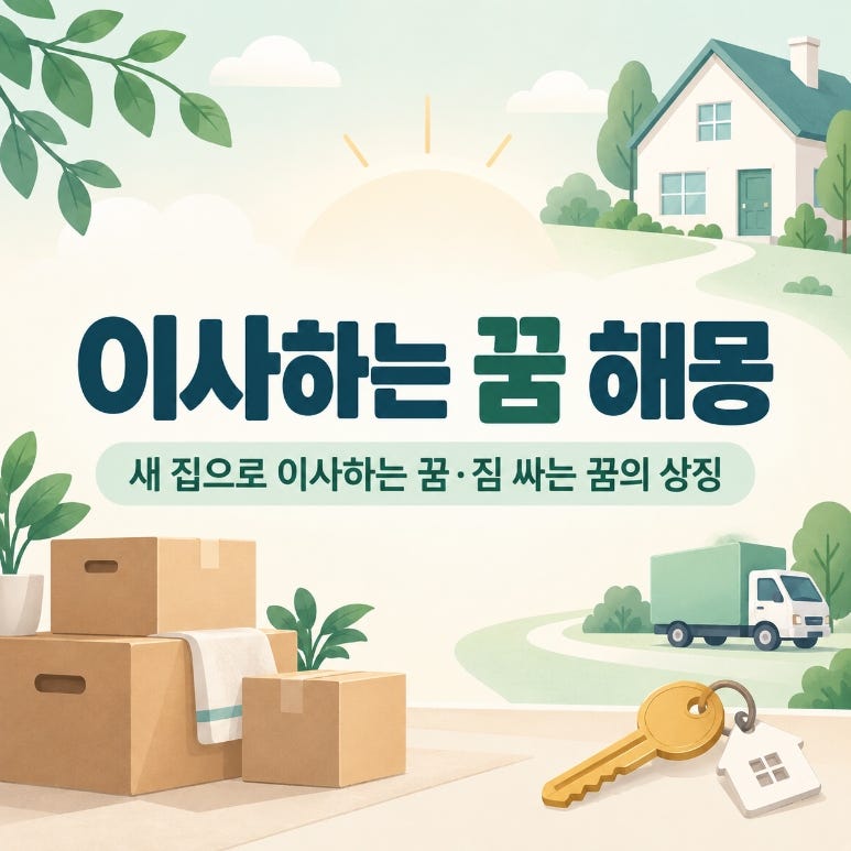 이사하는 꿈 해몽, 새 집으로 이사하는 꿈·짐 싸는 꿈은 무엇을 뜻할까?