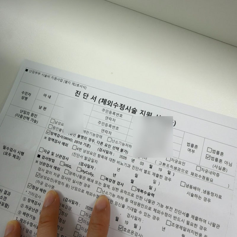 시험관 준비 ① 난임부부 지원금｜남편 불임으로 시험관 시술 준비하기