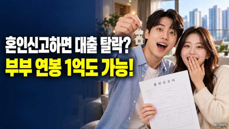 혼인신고하면 대출 탈락? 10월 19일부터 부부 연봉 1억도 보금자리론 가능