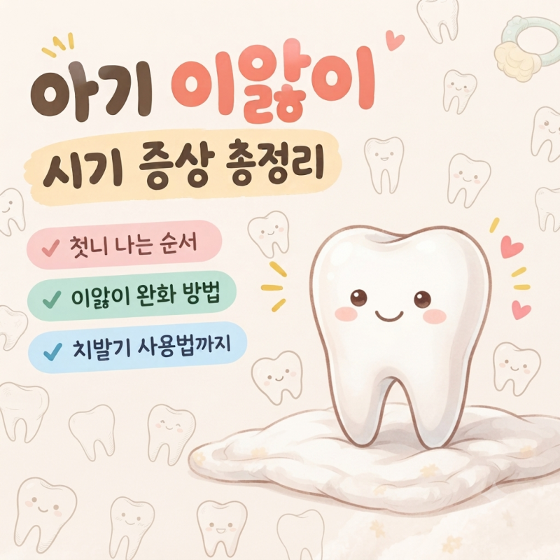 아기 이앓이 시기 증상 총정리 | 첫니 나는 순서, 이앓이 완화 방법 치발기 사용법까지