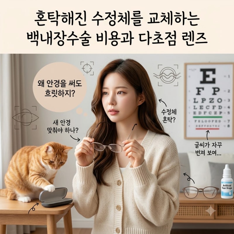 혼탁해진 수정체를 교체하는 백내장수술 비용과 다초점 렌즈