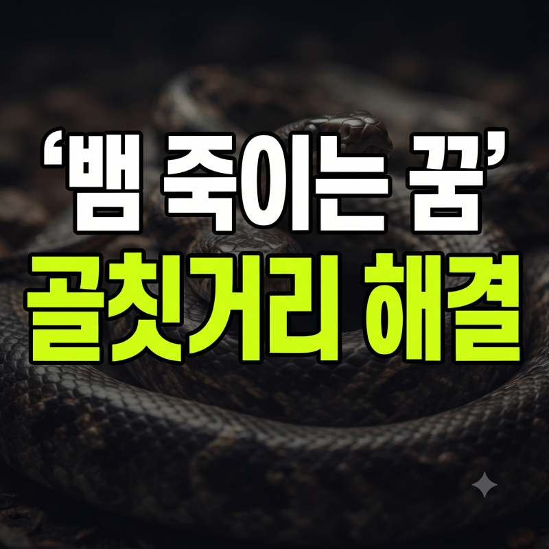 죽은 뱀 꿈 해몽 뱀이 죽어 있는 꿈과 뱀을 죽이는 꿈 상황별 총정리