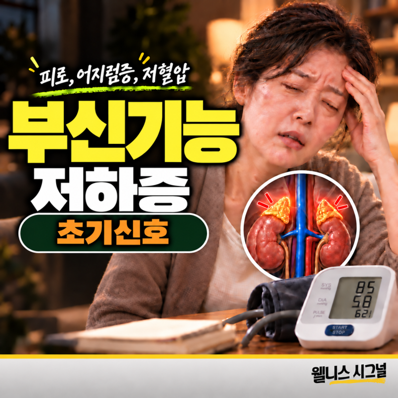 부신기능저하증 초기, 피로·어지럼증·저혈압이 함께 나타나는 이유