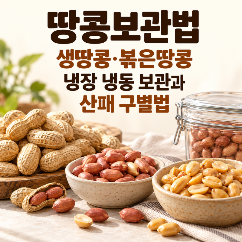 땅콩보관법 생땅콩·볶은땅콩 냉장 냉동 보관과 산패 구별법