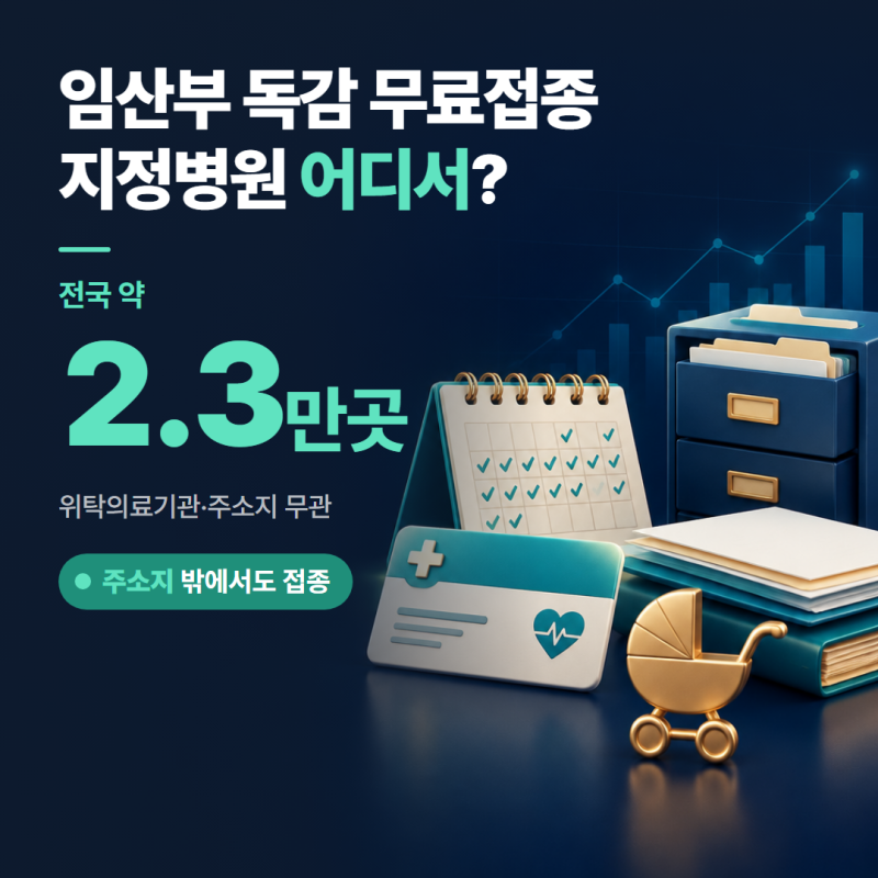 임산부 독감 무료접종 지정병원, 주소지와 상관없이 맞아요