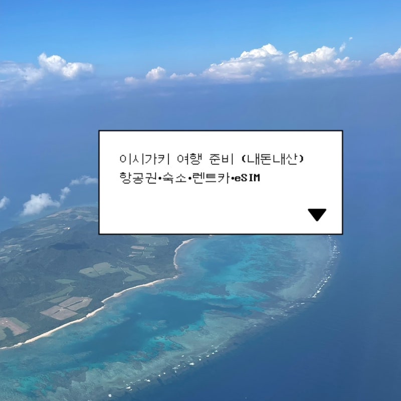 이시가키 여행 준비 ️. 항공권 구매. 숙소. 렌트카. 이심eSIM 정보 공유 (내돈내산)