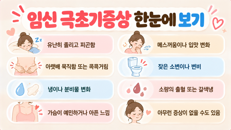 임신 극초기증상 언제부터? 갈색혈 배 통증과 임테기 사용시기