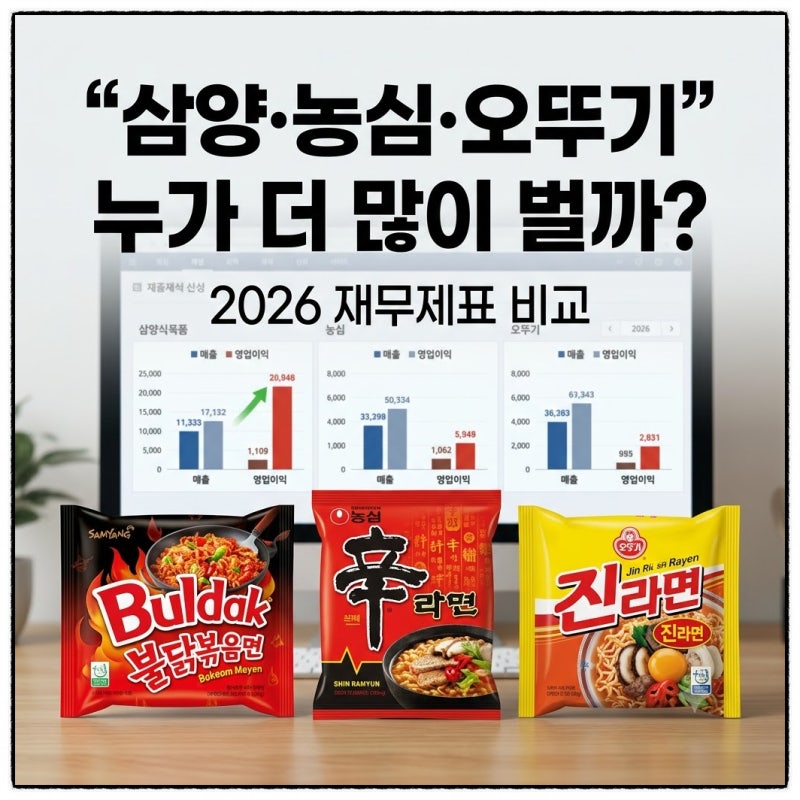 삼양식품·농심·오뚜기 재무제표 비교｜매출 1등보다 중요한 영업이익률의 비밀