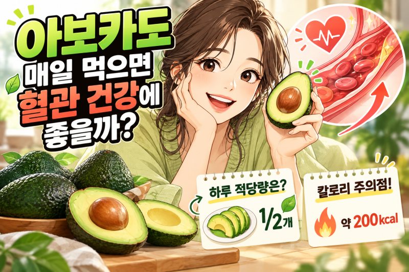 아보카도 매일 먹으면 혈관 건강? 하루 적당량과 칼로리 주의점 총정리