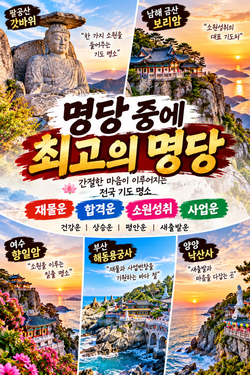 명당 중에 최고의 명당 11곳｜재물운·합격운·사업운·소원성취, 어디로 가야 할까