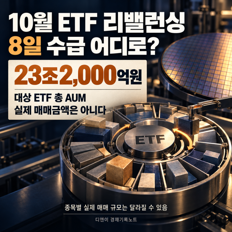 10월 ETF 리밸런싱 8일 집중, 23조 자금은 어느 종목으로?