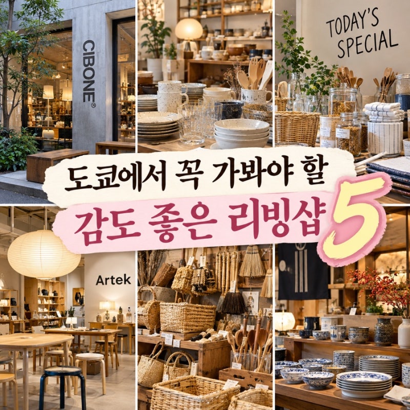 도쿄에서 꼭 가봐야 할 감도 좋은 리빙샵 5