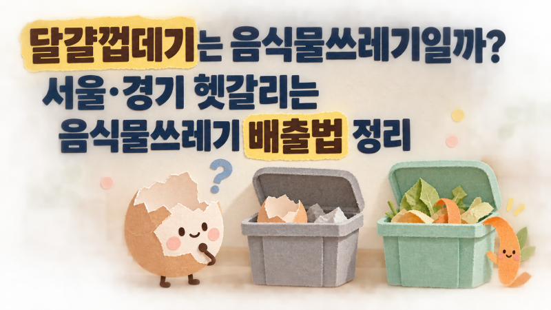 달걀껍데기는 음식물쓰레기일까? 서울·경기 헷갈리는 음식물쓰레기 배출법 정리