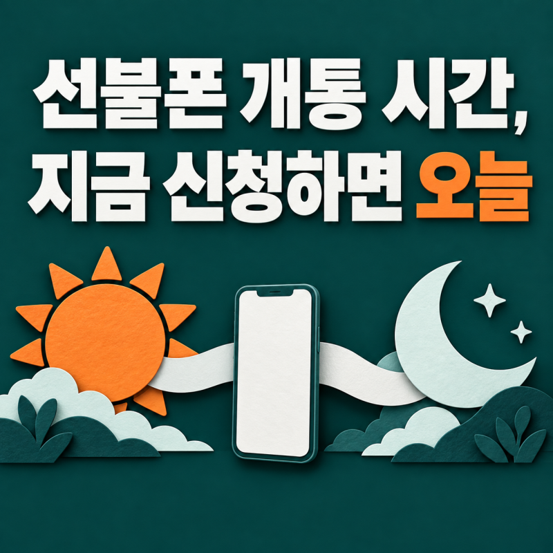 선불폰 개통 시간, 지금 신청하면 오늘 되나요? 핸드폰 개통 시간과 휴대폰 개통 시간을 줄이....