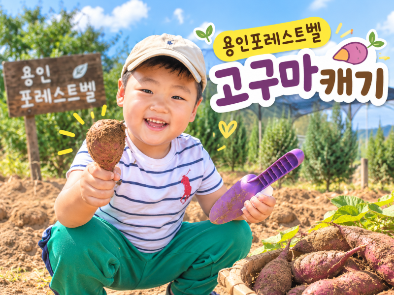 용인동물체험카페 포레스트벨, 동물먹이주기부터 고구마 캐기까지 아이랑 다녀왔어요