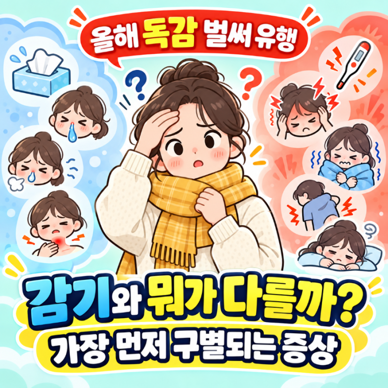 올해 독감이 벌써 유행한다고? 감기와 가장 먼저 구별되는 증상은?