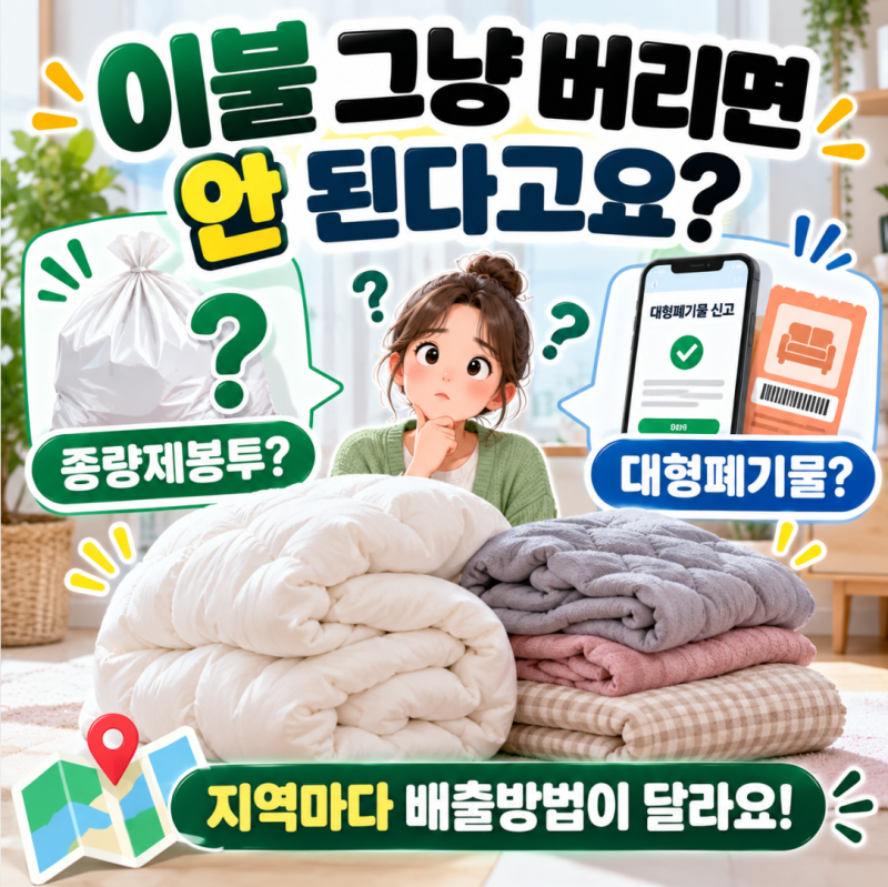 이불 그냥 종량제봉투에 버리면 안 된다고요?
