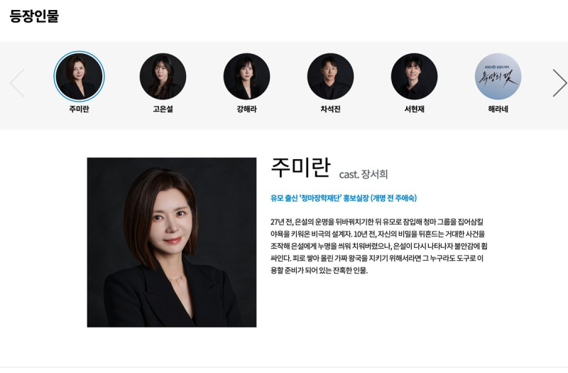 장서희 프로필과 출연작, 욕망의 덫 주미란