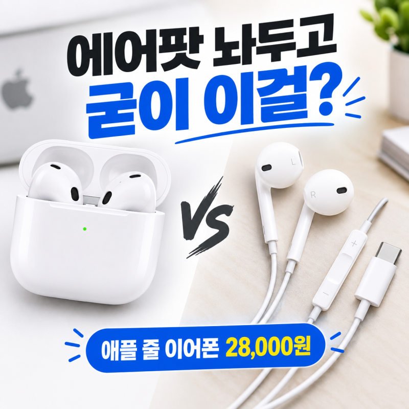 애플 줄 이어폰 2만8천원… 에어팟 놔두고 굳이 이걸 사는 이유