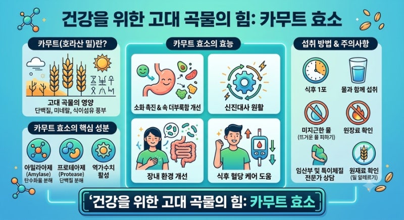 카무트(Kamut)효소란, 성분, 효능, 단점