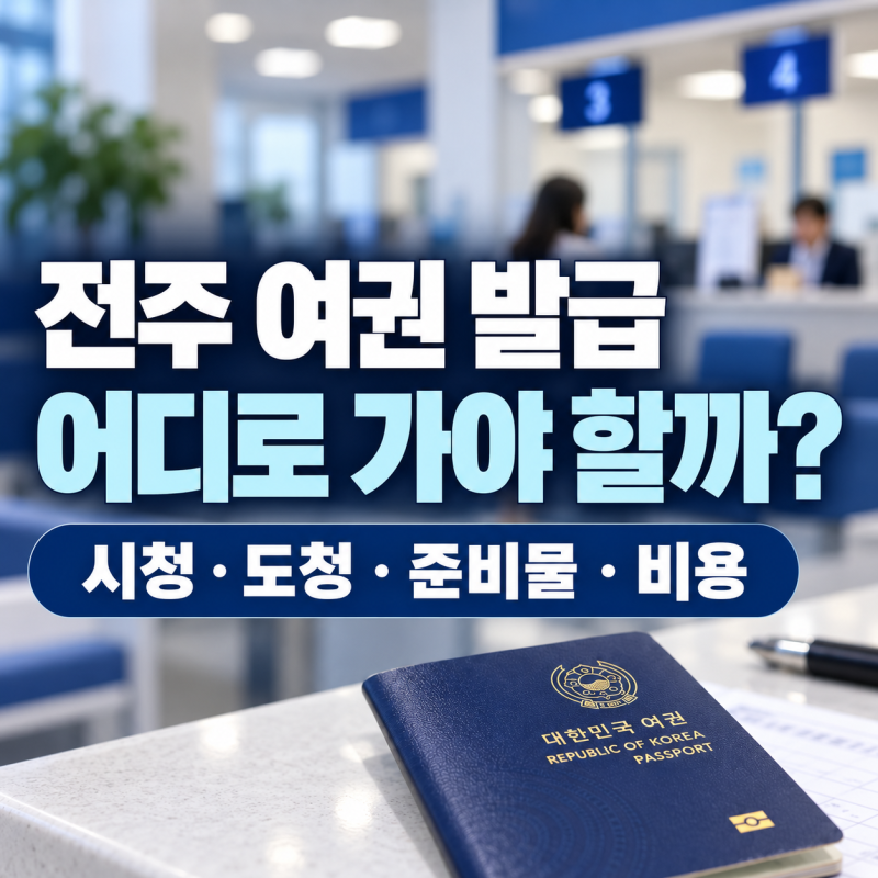 전주 여권 발급 어디서?｜전주시청·전북도청 준비물·수수료·온라인 재발급