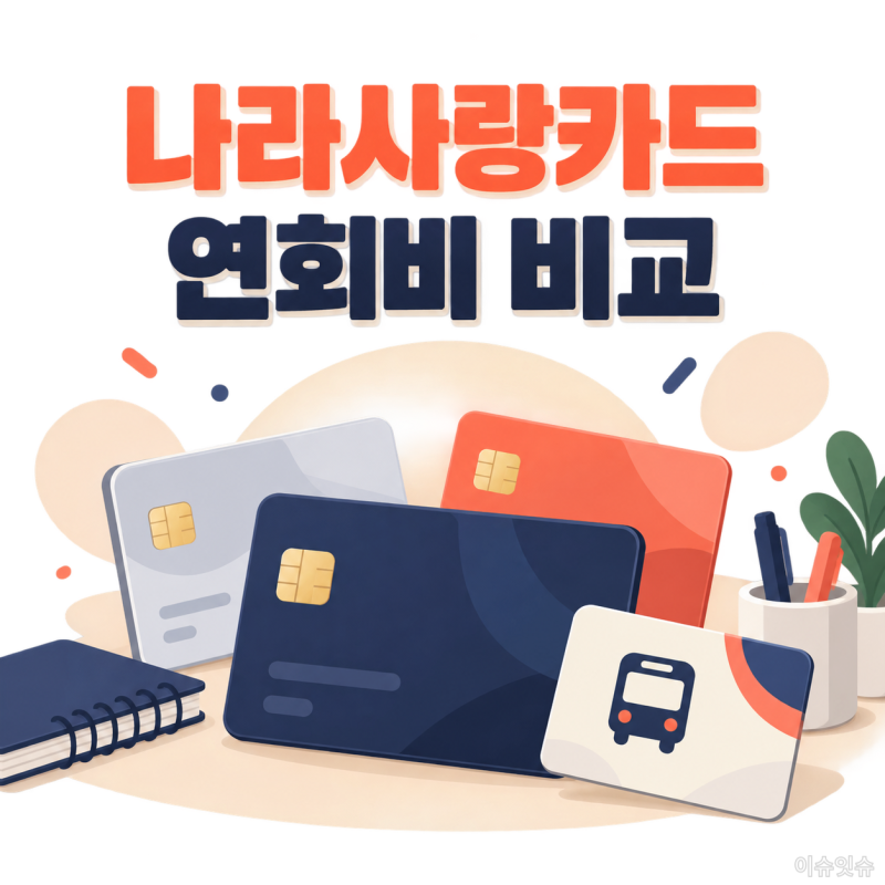 나라사랑카드 혜택 비교｜신한·IBK·하나 연회비와 교통카드 기능