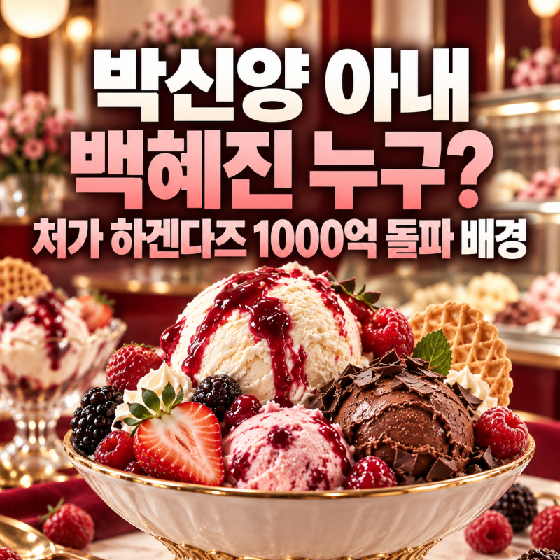 박신양 아내 백혜진 누구? 처가 하겐다즈 1000억 돌파 배경