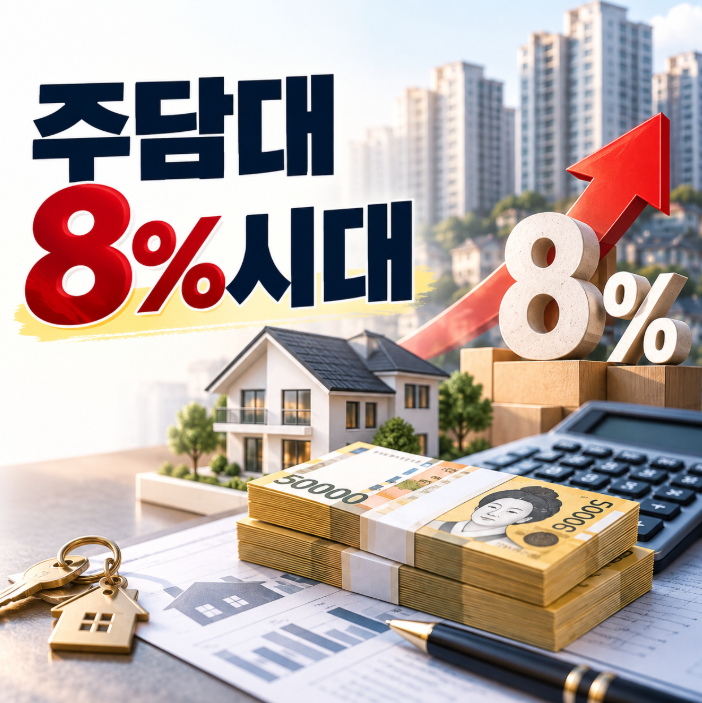 “5억에 이자만 월 330만원” 주담대 8% 시대 정말 오나