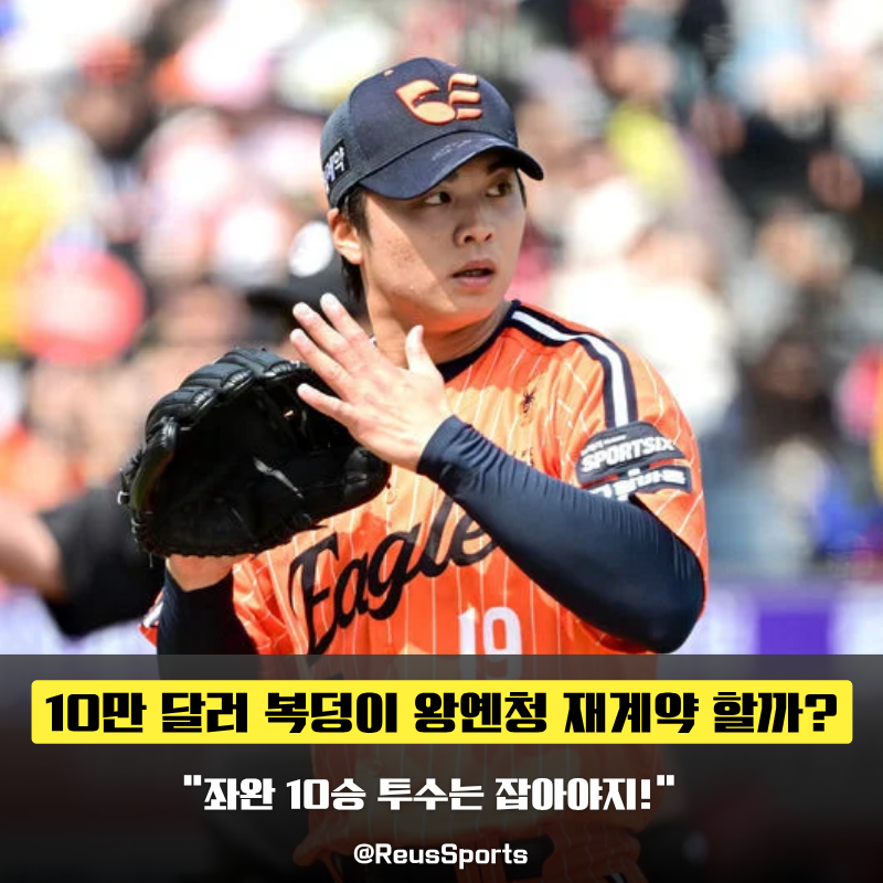 “10만 달러 복덩이” 왕옌청 재계약 내년에도 한화에 남을까
