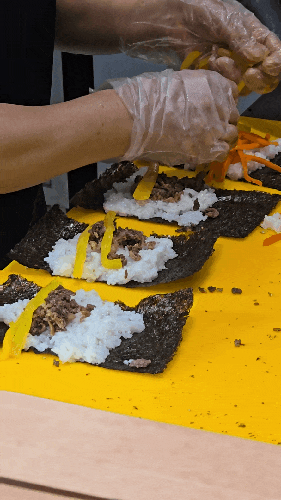 [센텀시티맛집] 신세계 지하 1층 영도할매 꼬마김밥 팝업, 스팸과 불고기로 4줄 포장했어요