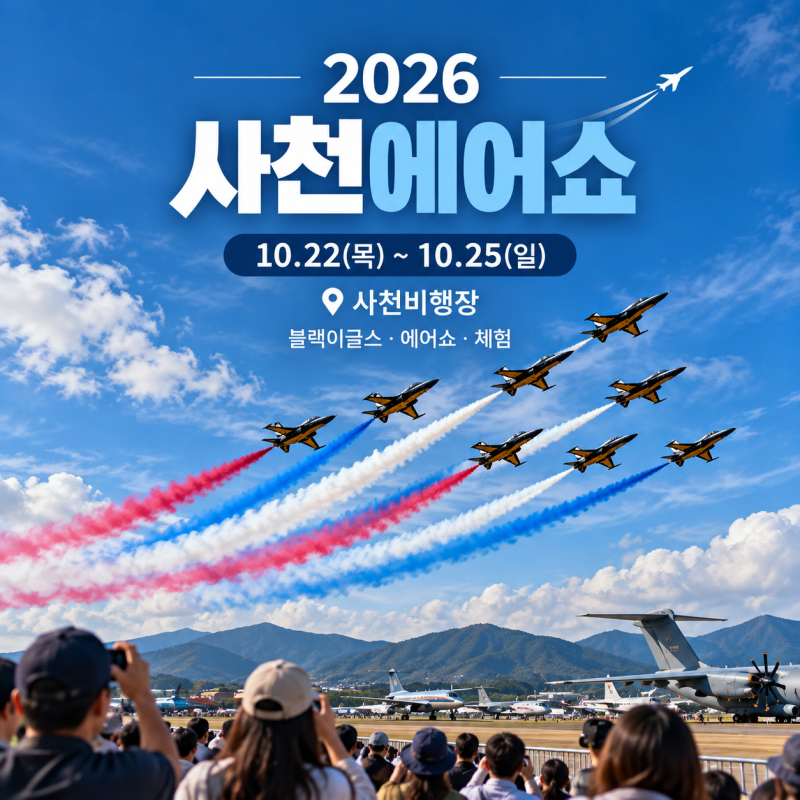 2026 사천에어쇼 사전등록 및 블랙이글스 시간 주차 셔틀 체험까지