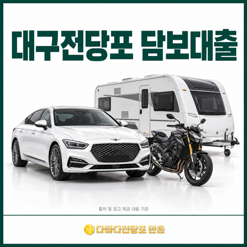 대구 전당포 차량 바이크 담보대출ㅣ24시 출장 이용방법