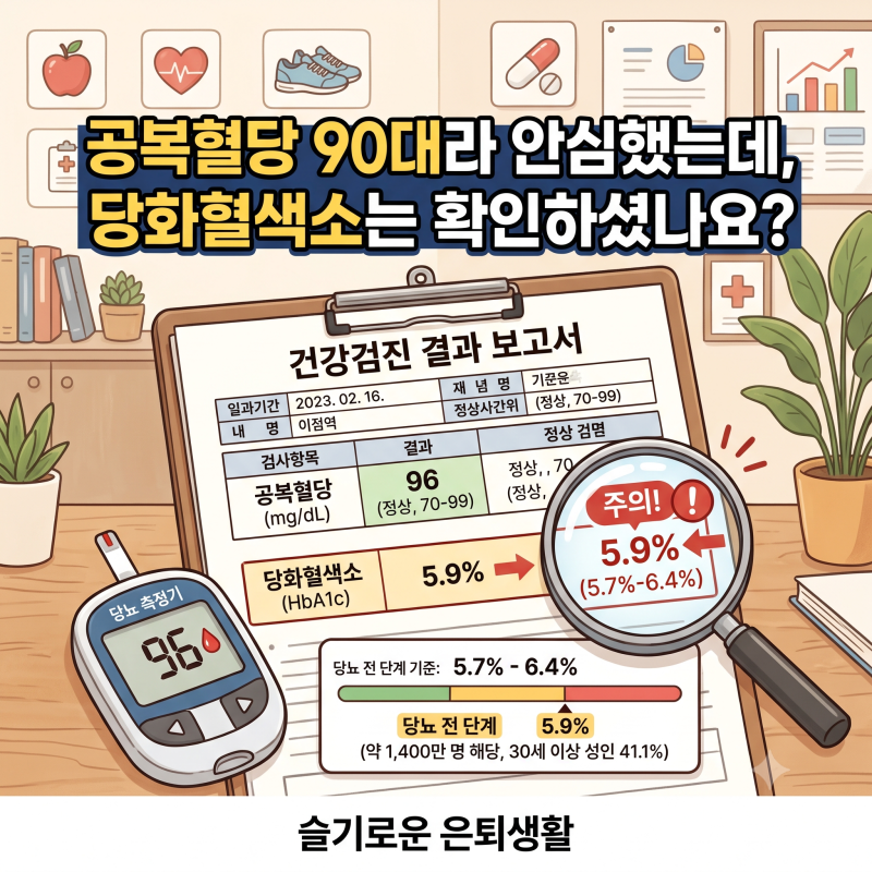 공복 혈당 90대라 안심했는데, 당화 혈색소는 확인하셨나요? 당뇨 전 단계 기준 총정리