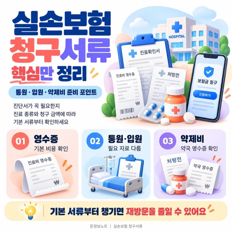 실손보험 청구서류, 통원·입원·약제비 준비 방법