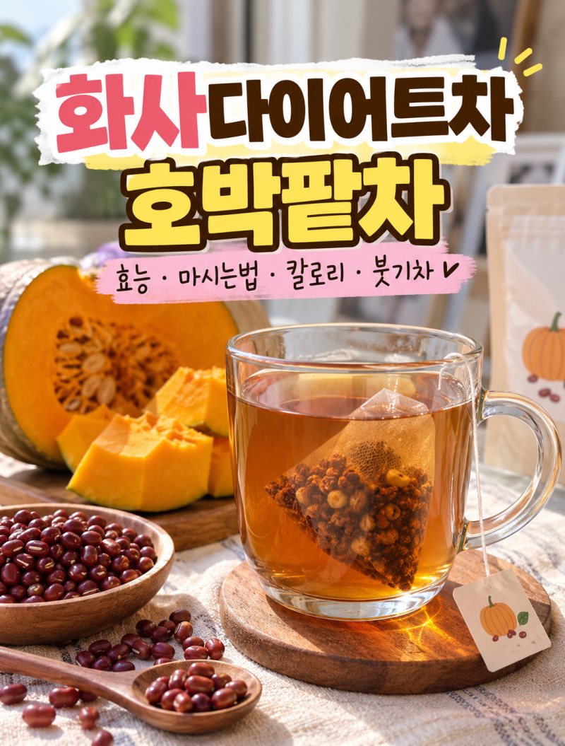 화사다이어트차 호박팥차 효능 마시는법 칼로리 붓기차로 알려진 이유