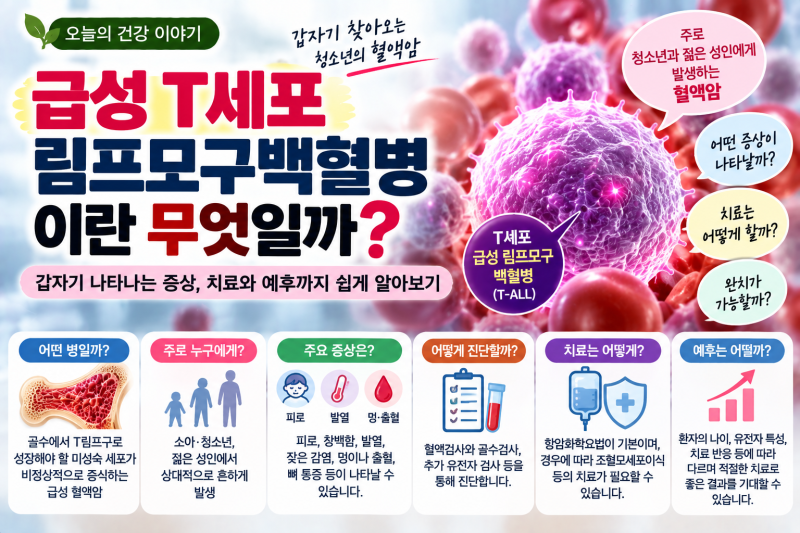 이수영씨 아들이 진단받은 ‘급성 T세포 림프모구백혈병’이란? 갑자기 나타나는 증상과 치....