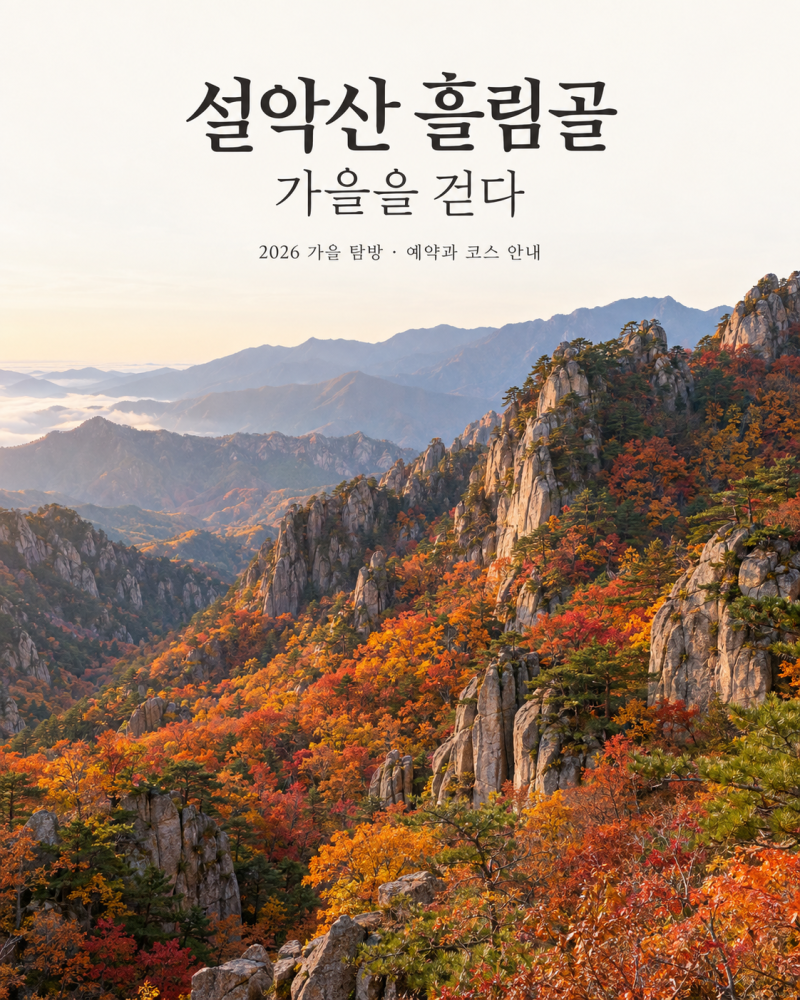 설악산 흘림골 그냥 가면 못 들어가요｜10~11월 탐방예약제 시작