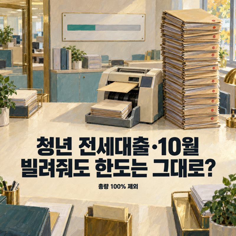 청년 전세대출 총량 100% 제외, 또 바뀔까?