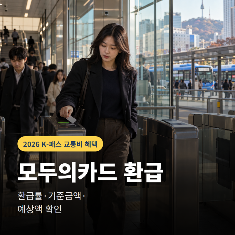 K패스모두의카드 혜택은? 환급률과 기준금액 확인