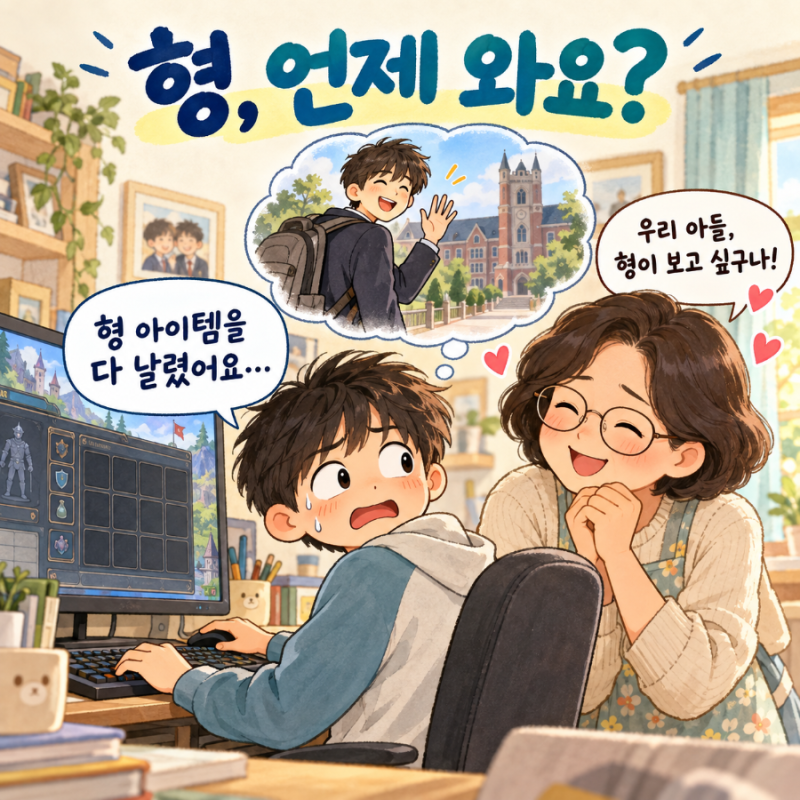 형, 언제 와요? | 엄마의 착각
