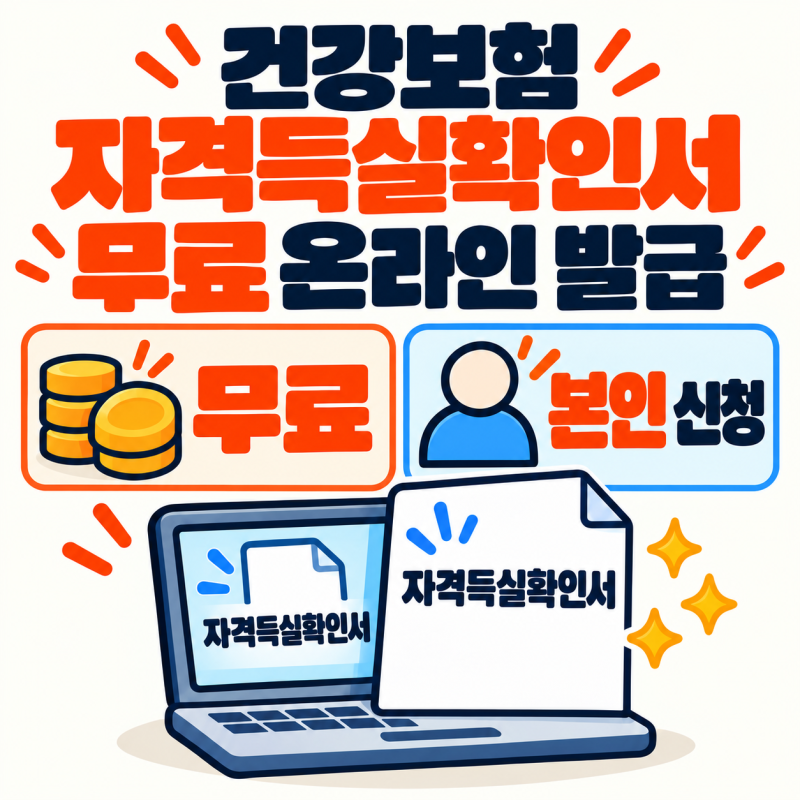 건강보험 자격득실확인서, 자격확인서와 구분해 무료로 발급하기