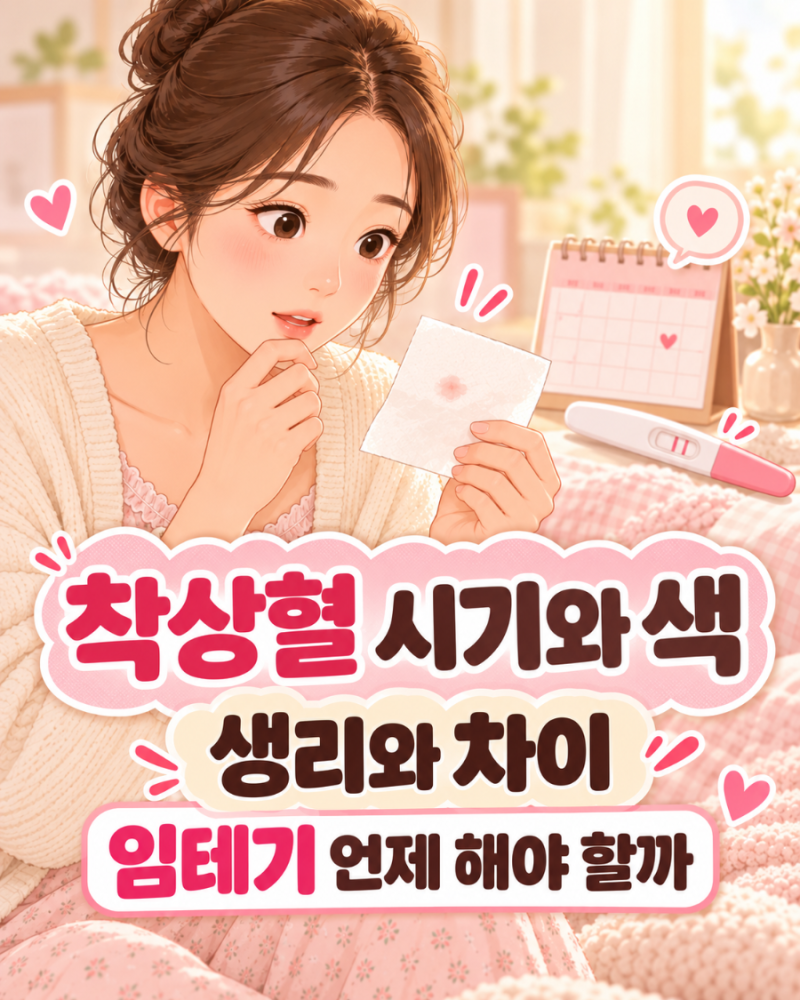 착상혈 시기·색·양 총정리, 생리와 차이는?
