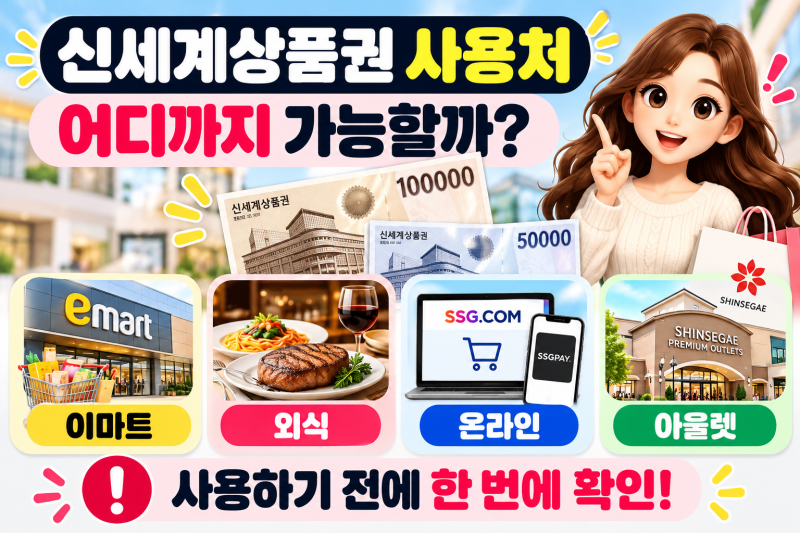 신세계상품권 사용처 찾는다면, 이마트·외식·온라인 이용 범위 확인