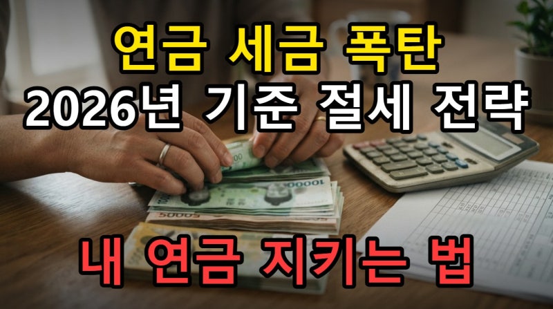 개인연금 수령 시 세금 덜 내는 방법, 2026년 과세 기준 완전 분석