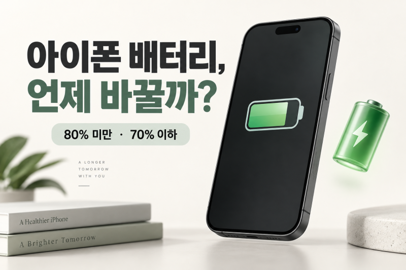 아이폰 배터리 성능 80% 미만이면 교체? 70% 이하 대처부터 애플 매장 처리까지