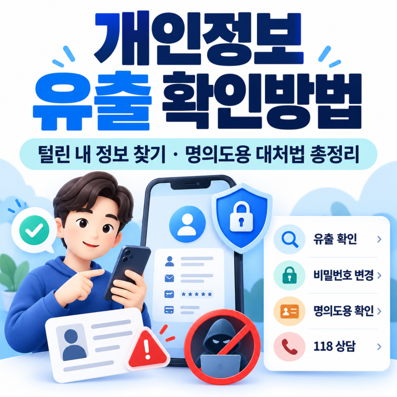 개인정보 유출 확인방법｜털린 내 정보 찾기·명의도용 대처법 총정리