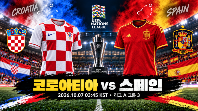 [UEFA 네이션스리그] [2026.10.07] 크로아티아 vs 스페인 프리뷰｜중원 압박과 스페인의 측면 침투