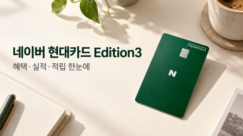 [2026 최신] 네이버 현대카드 Edition3 피킹률 분석: "최대 15%"의 진실, 내 소비에선 실제로 몇 %일....