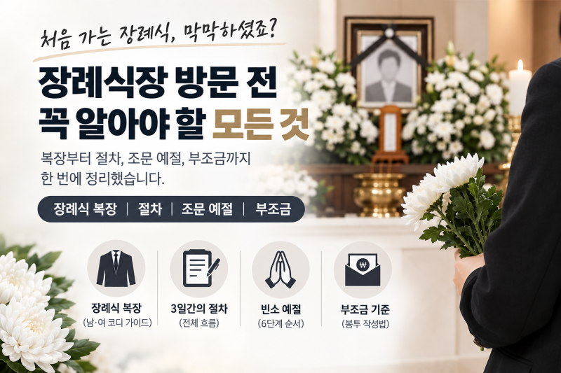 갑작스러운 부고 소식, 당황하지 마세요! 장례식 복장부터 절차, 조문 예절 및 부조금까지 완....