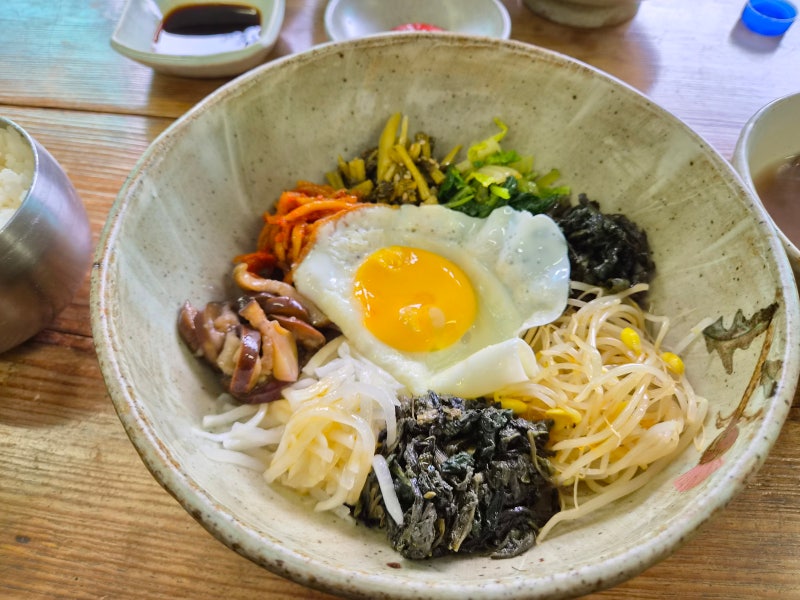 정선군 민둥산 맛집, 증산초교 남면 산채비빔밥 맛집, "산골향기"